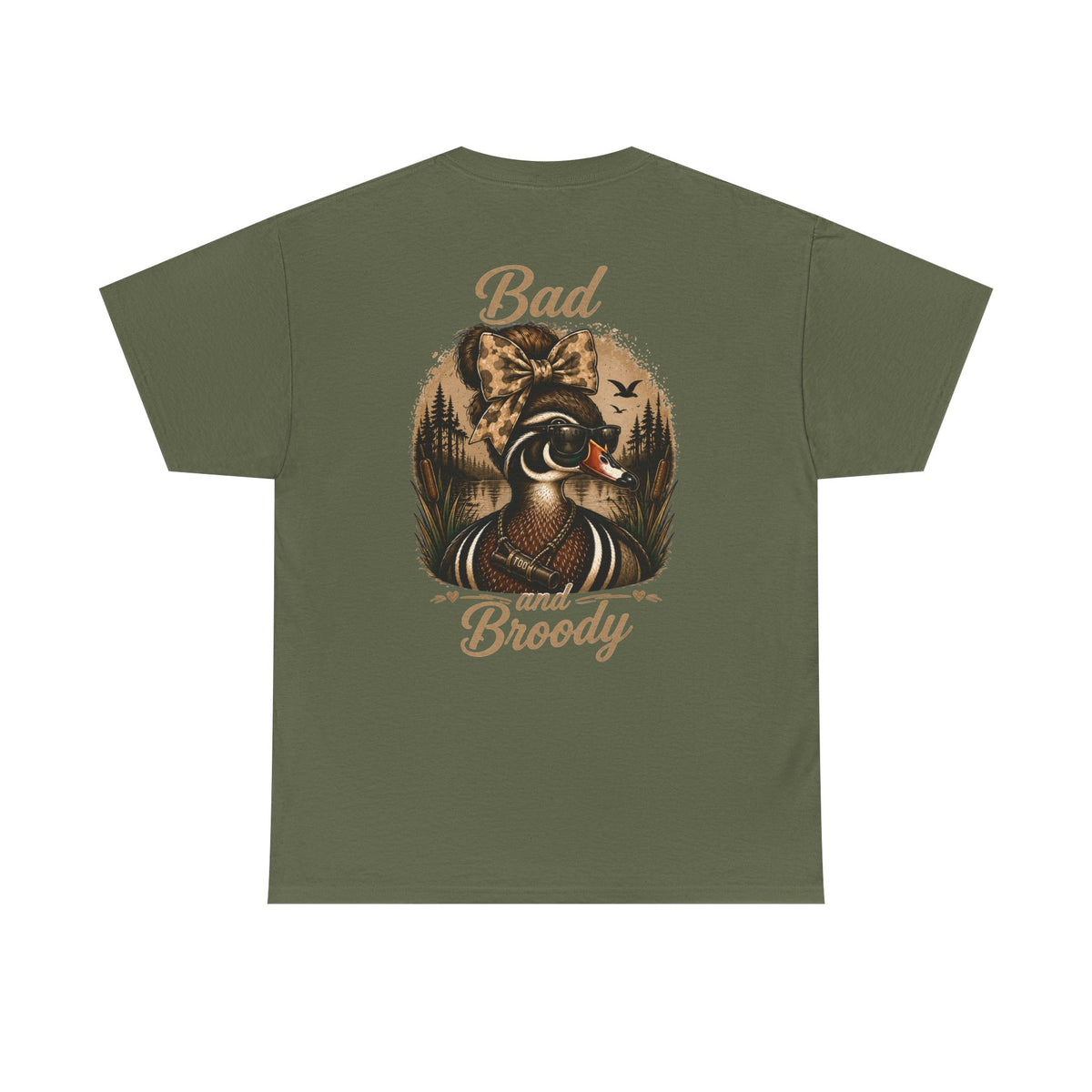 Bad and Broody Duck Tee — Vintage Duck Hunting Graphic T-Shirt