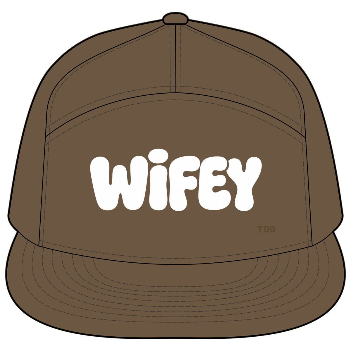Wifey Trucker Hat — Retro Bubble Letter Bride Cap