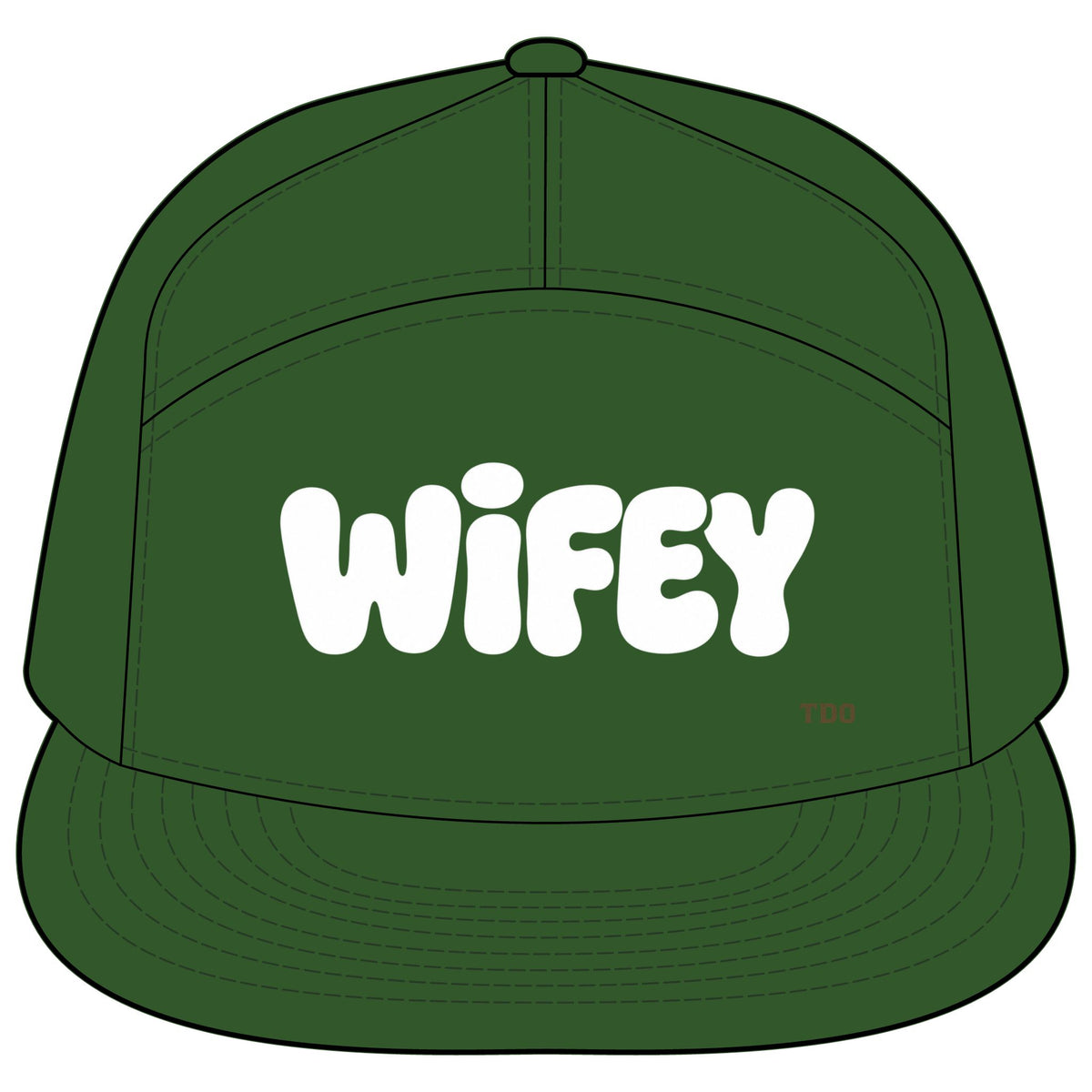 Wifey Trucker Hat — Retro Bubble Letter Bride Cap