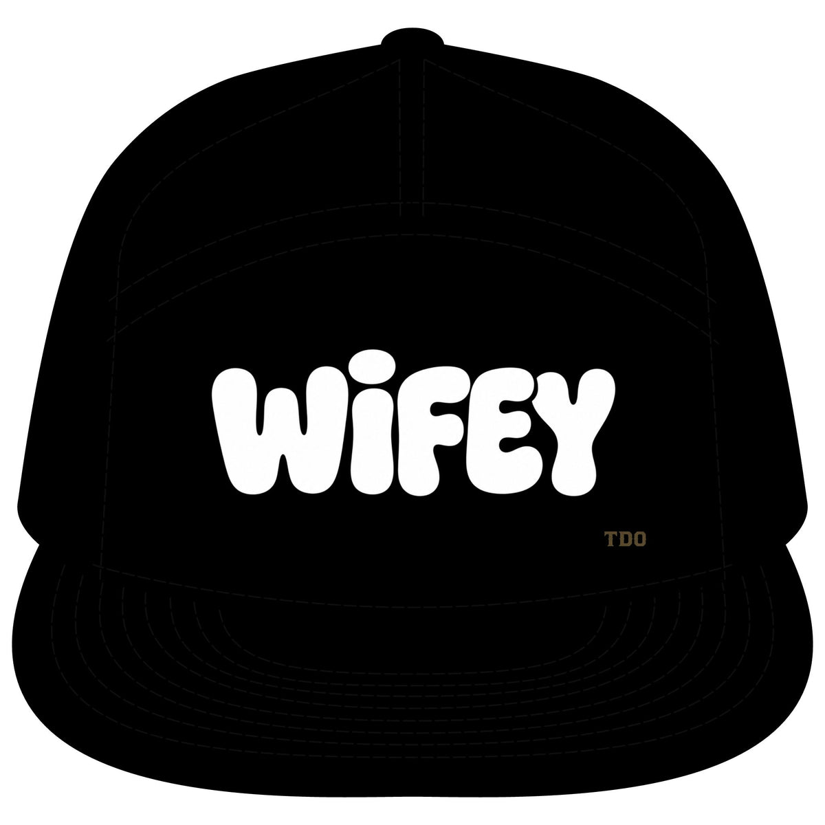 Wifey Trucker Hat — Retro Bubble Letter Bride Cap