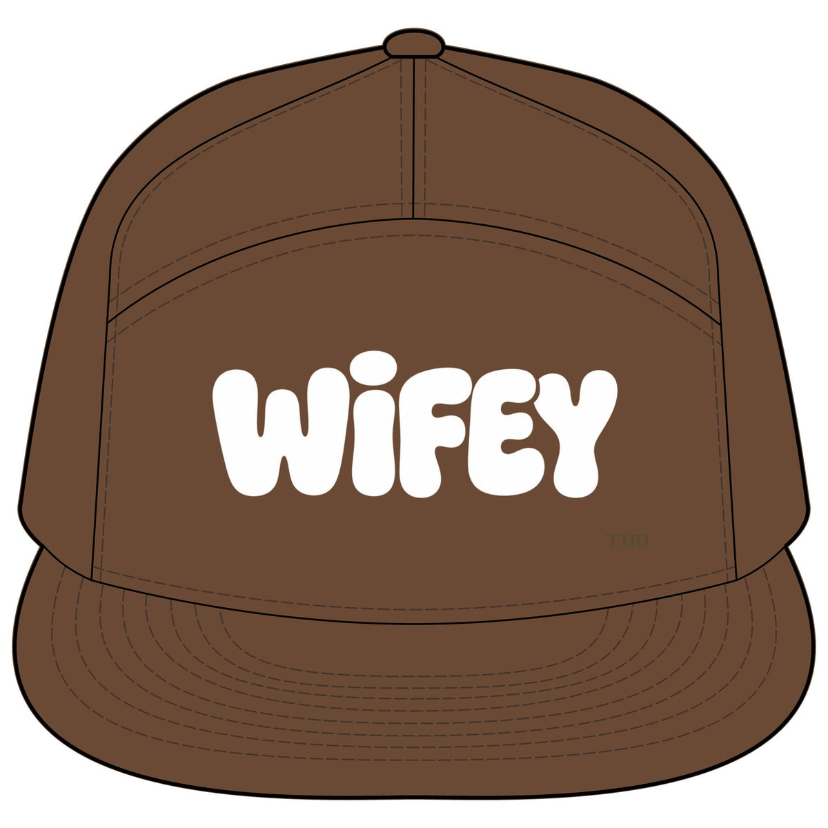 Wifey Trucker Hat — Retro Bubble Letter Bride Cap