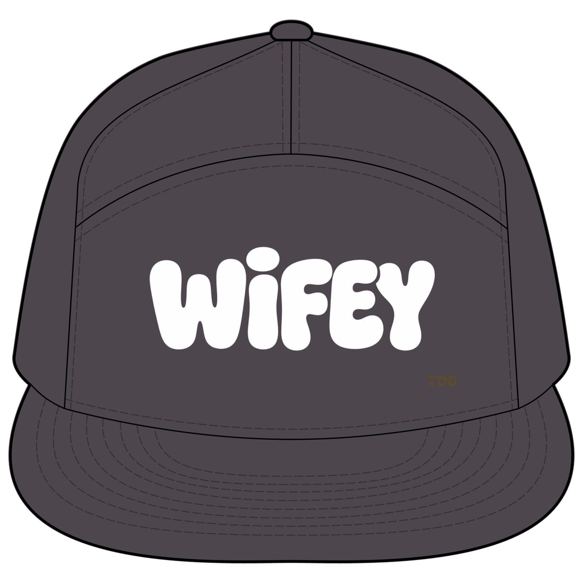 Wifey Trucker Hat — Retro Bubble Letter Bride Cap