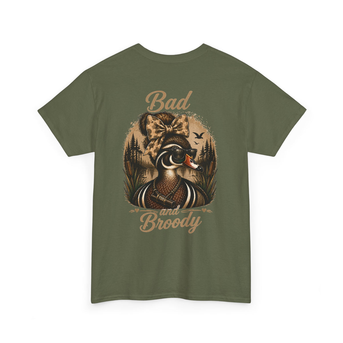 Bad and Broody Duck Tee — Vintage Duck Hunting Graphic T-Shirt