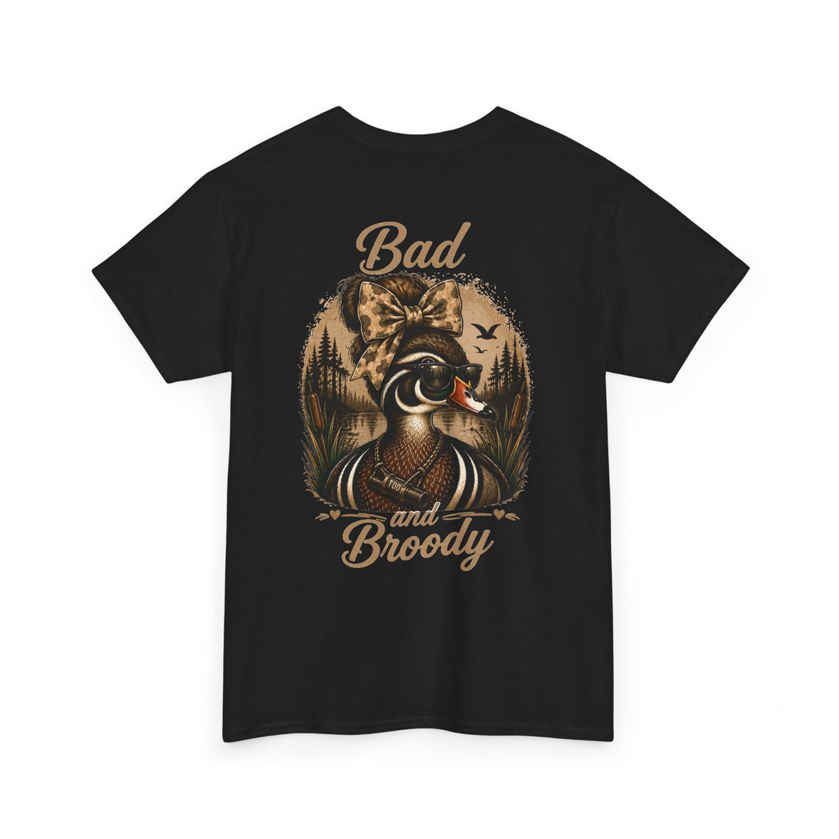 Bad and Broody Duck Tee — Vintage Duck Hunting Graphic T-Shirt
